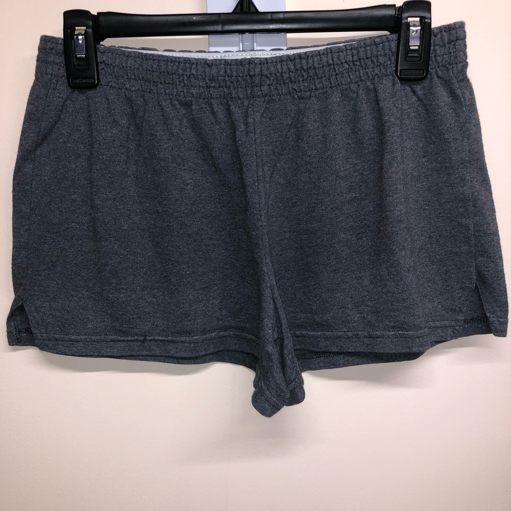 Soffe Gray Athletic Shorts Elastic Waistband Soft Fabric